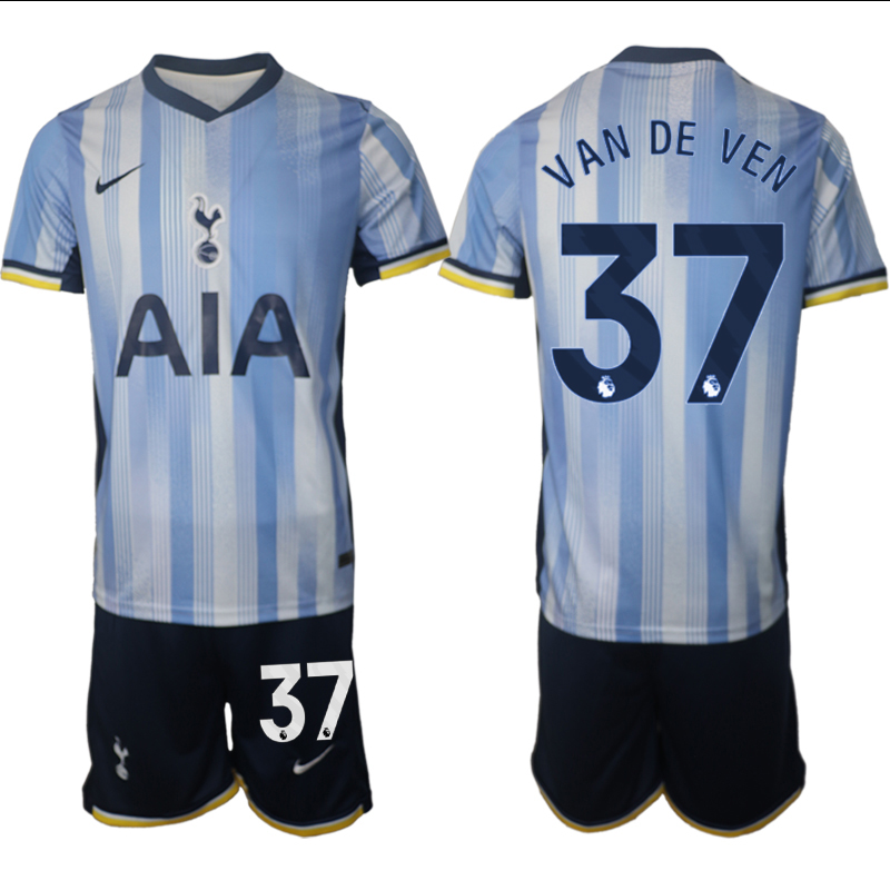 Men 2024-2025 Club Tottenham away Blue 37 Soccer Jersey